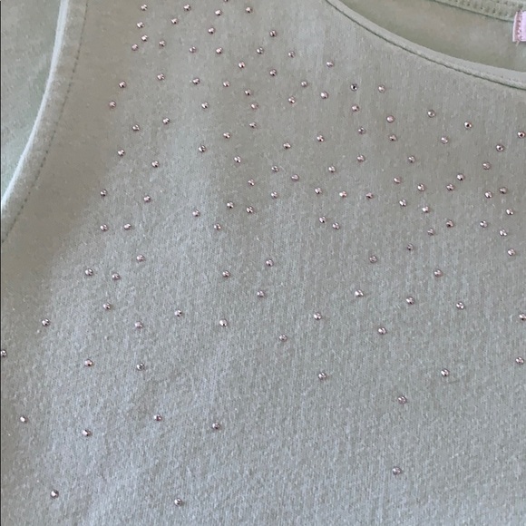 Casual Corner Cotton Sleeveless Top w/Bling Medium - Picture 3 of 4